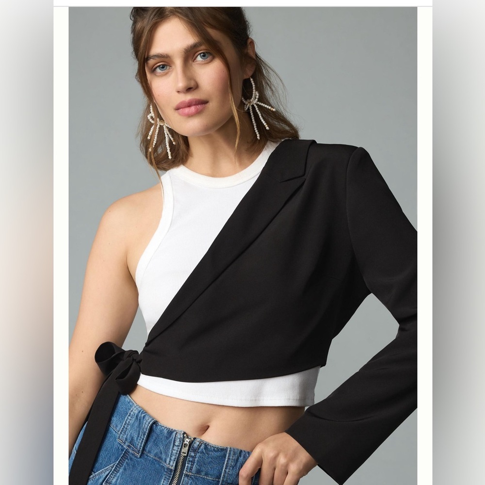 NEW Sunday in Brooklyn One-Shoulder Blazer Shrug - Size M/L